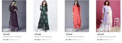 Vishudh Womens Kurta & Palazzos Minimum 90% Discount