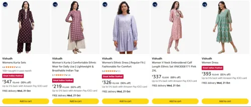 Image of Vishudh Women's Clothing Upto 90% Discount