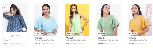 Image of Vishudh Womens top upto 80% discount 