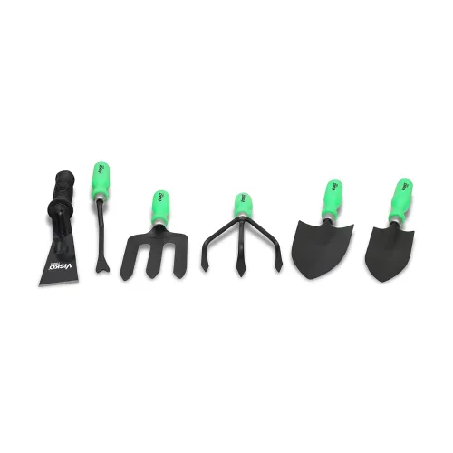 Image of Visko GTK Garden Tool Set (Green and Black, Pack of 6)