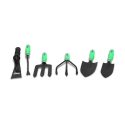 Visko GTK Garden Tool Set (Green and Black, Pack of 6)