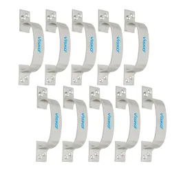 Visko Tools 1007 Royal Series 150 Mm D Secton Handles, Silver |10 Piece | Used for Door | Door Handle Set | Combo Pack |