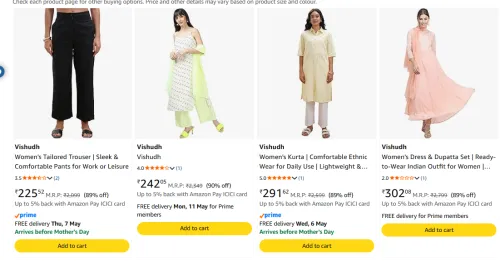 Image of Visudh Women's Clothes Starting @ ₹225