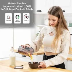 Vittamix Plastic Grocery Container - 1100 ml (Pack of 12