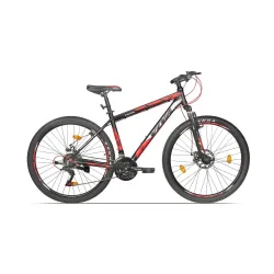 Viva Falcon-3.0 27.5T 21 Speed Dual Disc Brake 18.5, Alloy Mountain Bike For Men (Black-Red, 12+ Years)