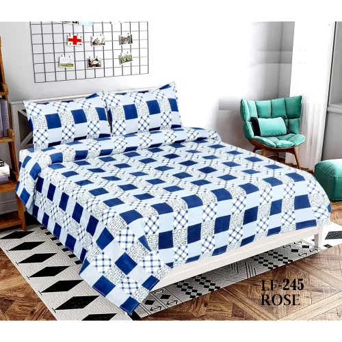 Image of ViVAN Floral Microfiber Double Bed Bedsheet