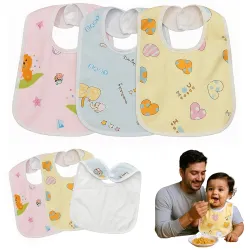 VIVATRA Waterproof Spill Resistant Bibs, Baby Apron with Bib, Baby Bibs for 6 to 12 Months, Fastdry Bibs, Soft Cotton Bi