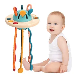 VIVATRA Montessori Pull String Teething Toy Set