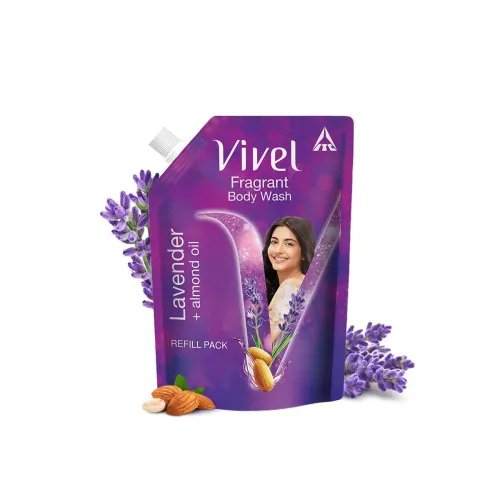 Image of Vivel Fragrant Body Wash, Lavender & Almond Oil Shower Gel, 1300ml 