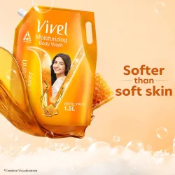 Vivel Glycerin & Honey Body Wash Shower Gel, for Soft, Glowing & Moisturized Skin (1500 ml)