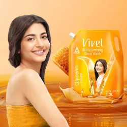 Vivel Glycerin & Honey Body Wash Shower Gel, for Soft, Glowing & Moisturized Skin (1.3 L)