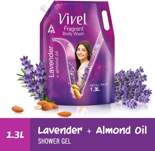 Image of Vivel Lavender & Almond Oil Body Wash, 1.3L Refill