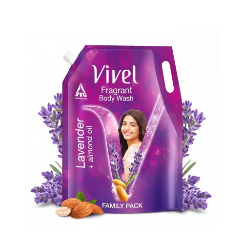 Image of Vivel Lavender & Almond Oil Moisturizing Body Wash, Quick Wash-Off, 1300ml