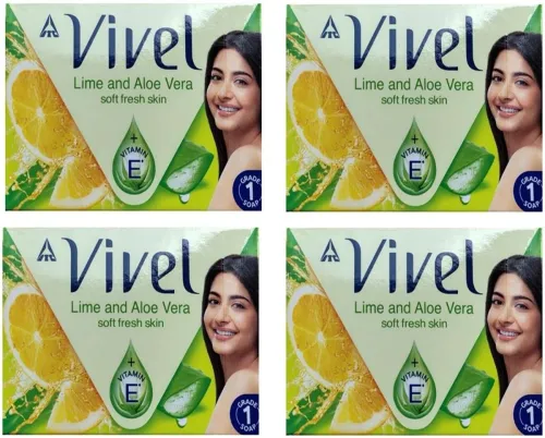 Image of Vivel Lime & Aloe Vera Soap, 100g x Pack of 4