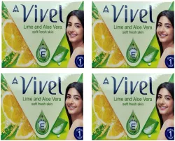 Vivel Lime & Aloe Vera Soap, 100g x Pack of 4
