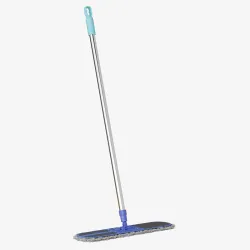 Vivela by Lifelong Wet and Dry Microfiber Floor Mop | Stainless Steel Handle with 360° Rotating Head | Reusable Washable