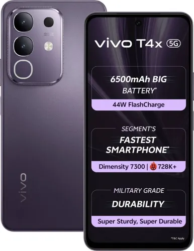 Image of vivo T4x 5G (Pronto Purple, 128 GB)  (6 GB RAM)