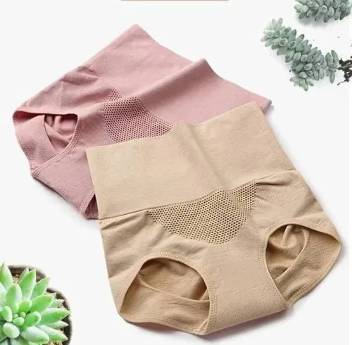Image of Viyan Shop  Pack of 2 Women Hipster Beige, Pink Panty