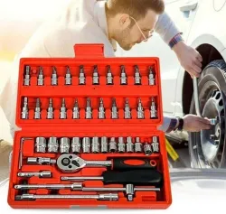 Viyoga 46 in 1 Pcs Tool Kit & Screwdriver and Socket Set Multi Purpose Tool Case Hand Tool Kit Power & Hand Tool Kit  (4