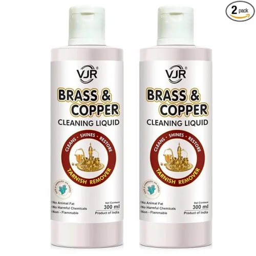 Image of VJR Brass and Copper Metal Cleaning Gel Liquid 300 ml (Pack of 2) 