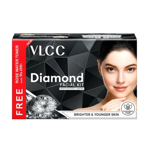 Image of VLCC Diamond Facial Kit + Free Rose Water Toner| 300gm + 100ml
