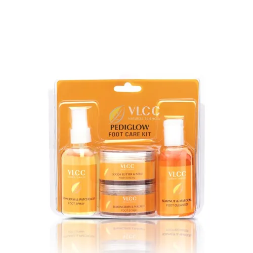 Image of VLCC Pedi Glow Foot Care Kit - 100g + 200ml | Keeps Your Feet Clear, Soft, and Smooth |