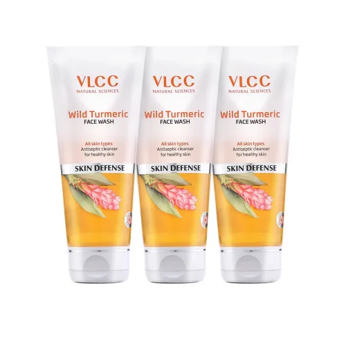 Image of VLCC Wild Turmeric Face Wash - 80ml X 3 (Pack of 3) 