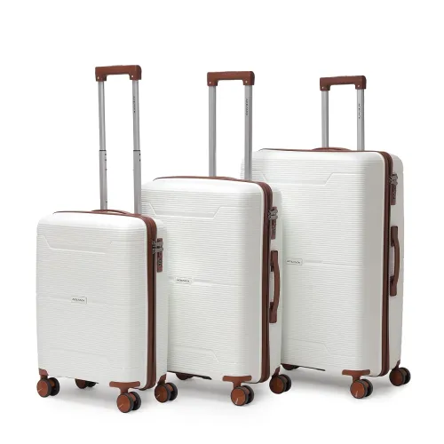 Image of VLITE Columbia Set of 3 Lightweight Polypropylene Suitcases
