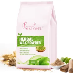 VLOVEU - Herbal Wax Powder for Hair Removal - 120g | 5 Minutes Painless Facial Hair Removal Powder for Women | Natural F