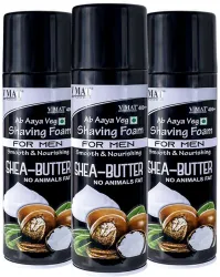 v mat VMAT SHEA BUTTER SHAVING FOAM 3 SET, 1200ml