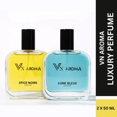 Image of VN AROMA Combo Pack of 2 | Epie Noire - Lune Bleue | Long Lasting |Premium Luxury Perfume Eau de Toilette - 100 ml (Fo
