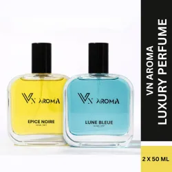 VN AROMA Combo Pack of 2 | Epie Noire - Lune Bleue | Long Lasting |Premium Luxury Perfume Eau de Toilette - 100 ml (Fo