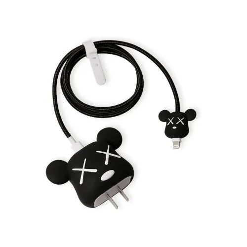 Image of VNJ 3D Cartoon Black Bear Charger Case for iPhone
