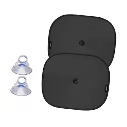 Vocado Black Car Side Window Sunshade for I10 (Set of 2, Black)