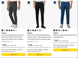 Vogaan Formal Pant at up to 94% Discount