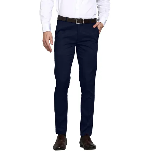 Image of Vogaan Formal Pant with Expandable Waist for Men
