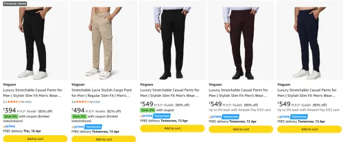 Image of Vogaan Men's Pants at minimum 70% Discount