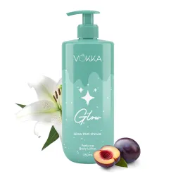 VOKKA Glow Perfume Body Lotion 250ml | Bright Fruity Floral Fragrance | Passionfruit Peach Blossom Jasmine Notes | Aloe 