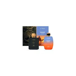 VOKKA Oud & Desert Oud 2x100ml | Unisex Luxury Long Lasting Perfume For Men & Women | Eau De Parfum | EDP Fragrance for Gift | Travel & Skin Friendly | Notes: Spicy Sandalwood Agarwood, Ambe...