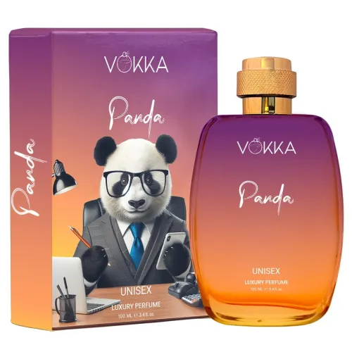Image of Vokka Panda 100ml Perfume | Unisex Luxury Long Lasting Ambery Perfume For Men And Women | Sweet Amber Scent Eau De Parfu