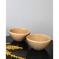 VOLA Organic Big Bowl Set of 2 Aesthetic Design Made with Ceramic (Porcelain) Premium Material Home & Office Use Kitchen