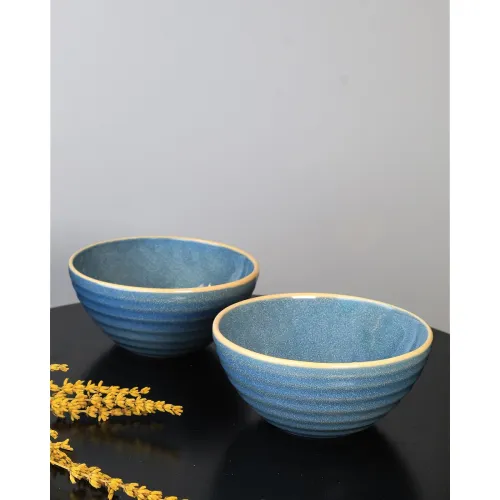 Image of VOLA Organic Big Bowl Set of 2 Aesthetic Design Made with Ceramic (Porcelain) Premium Material Home & Office Use Kitchen