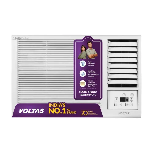 Image of Voltas 2026 Model 1 Ton 2 Star Window Fixed Speed AC (122FS PLATINA