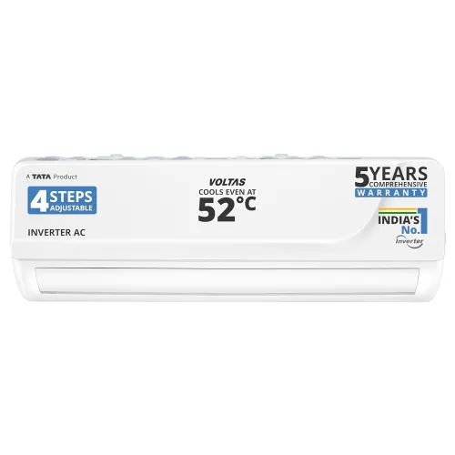 Image of Voltas 1.4 ton 5 Star Inverter Split AC (Copper, 4-in-1 Adjustable Mode, Anti-dust Filter, 175V Vectra CAR, White)