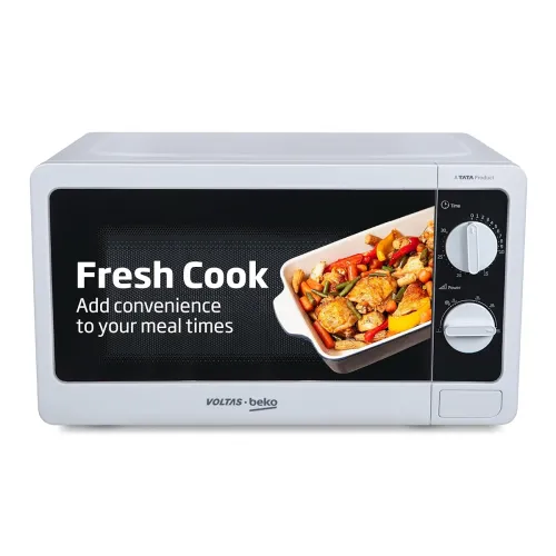 Image of Voltas Beko, A Tata Product 20L, 700W smart solo Microwave oven (MS20MPW10, White | with Anti bacterial Inner Cavity and