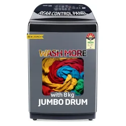 Voltas Beko 8kg 5-Star Fully Automatic Top Load Washing Machine (WTL8006UEA)