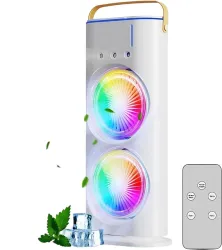 Voltegic 2MF-18  Remote Controlled Table Fan (White, Pack of 1)