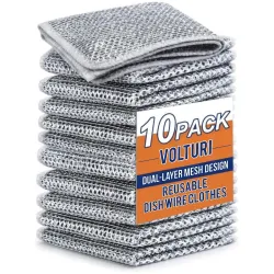 VOLTURI Non Scratch Wire Dish Cloth (Pack of 10)