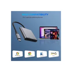 VoocMe USB-C Dual HDMI Adapter 4K Docking Station