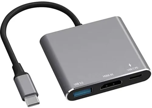 Image of VOOCME USB-C Hub – 4K HDMI, USB 3.0 (White)